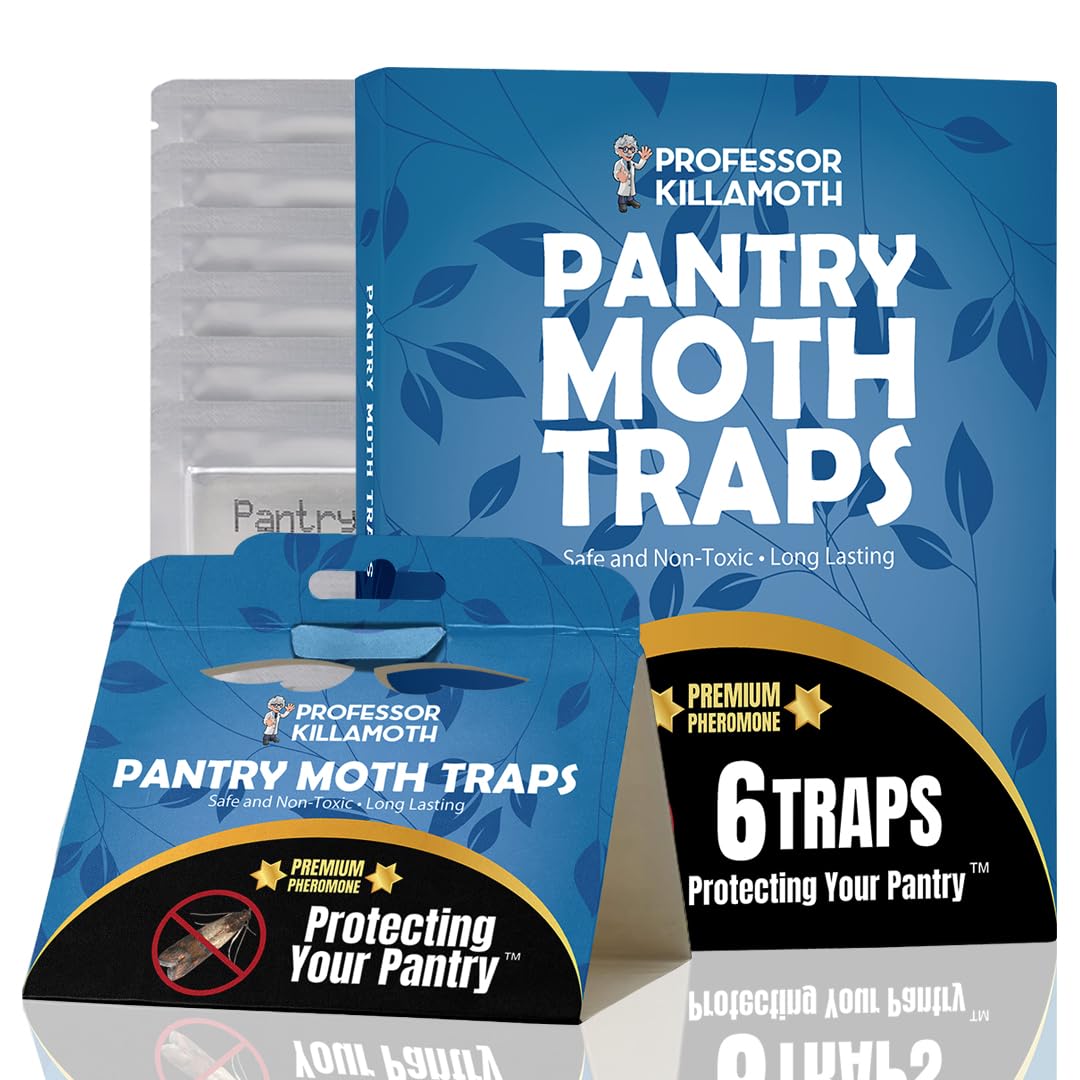 Professor Killamoth Pantry Moth Traps blue floral design front view