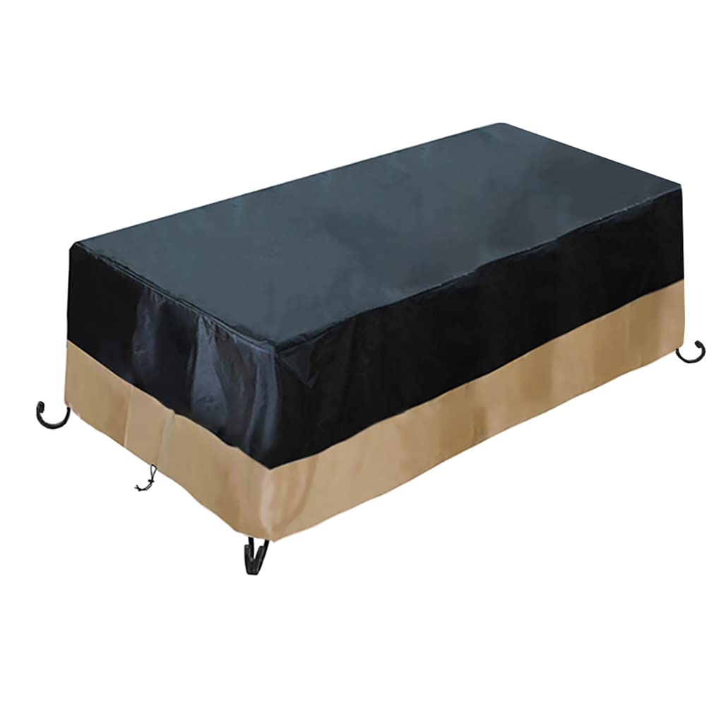 ProHome Direct Heavy Duty Waterproof Fire Pit Cover front view, black