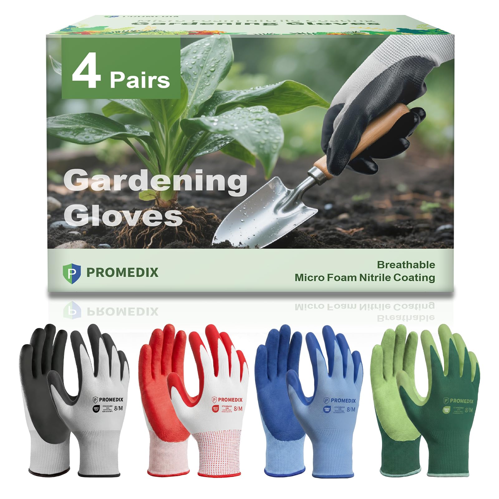 PROMEDIX P Gardening Gloves multicolor front view