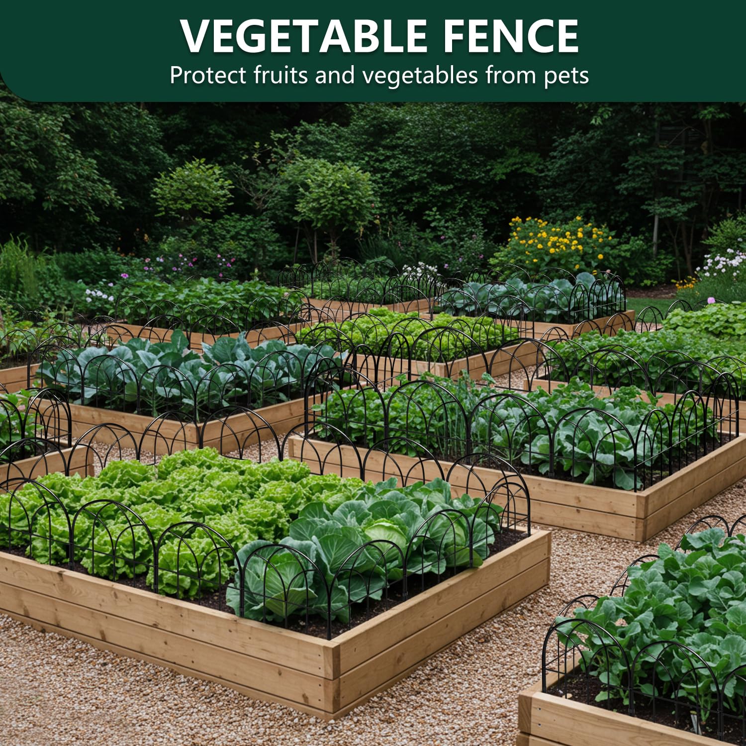 promitop Decorative Garden Fence, 26 panels displayed together