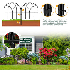promitop Decorative Garden Fence installation showing zip ties and M buckles