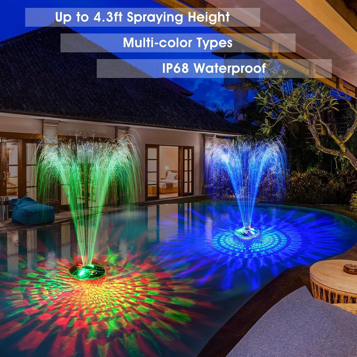 ProSplash Pool Fountain with remote control and lights