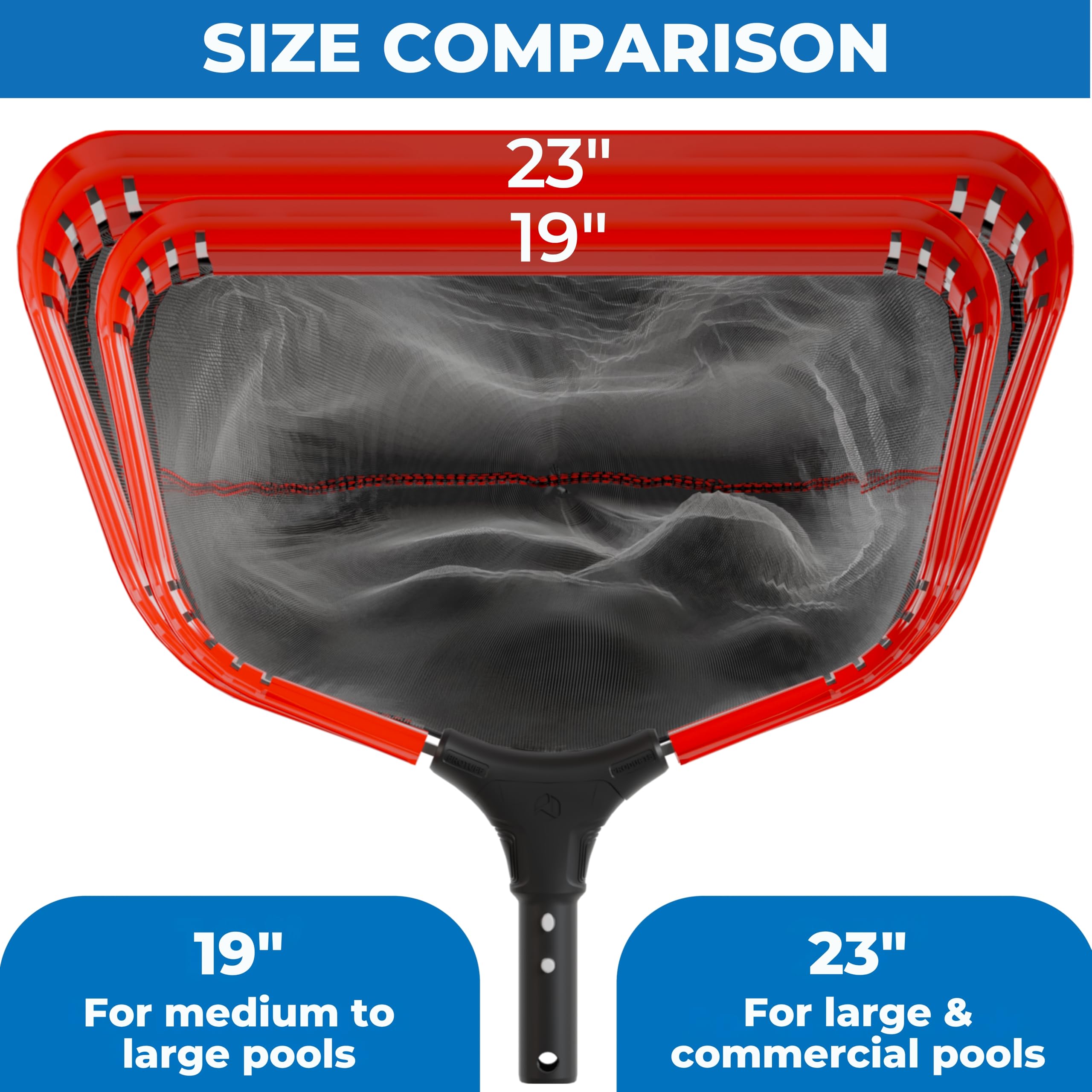 ProTuff Leaf Rake Net assembled with handle
