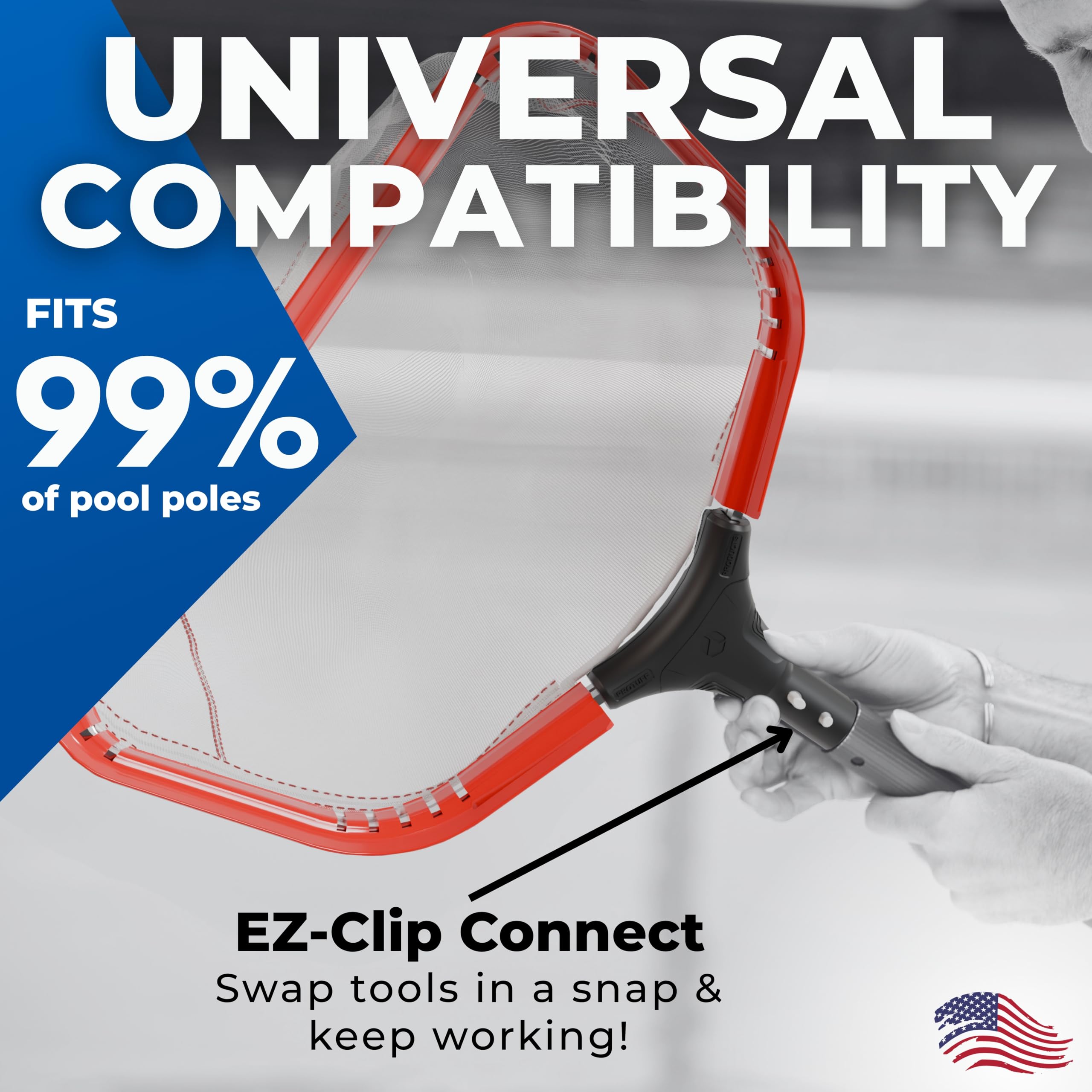 ProTuff Pool Silt Net in action over a pool