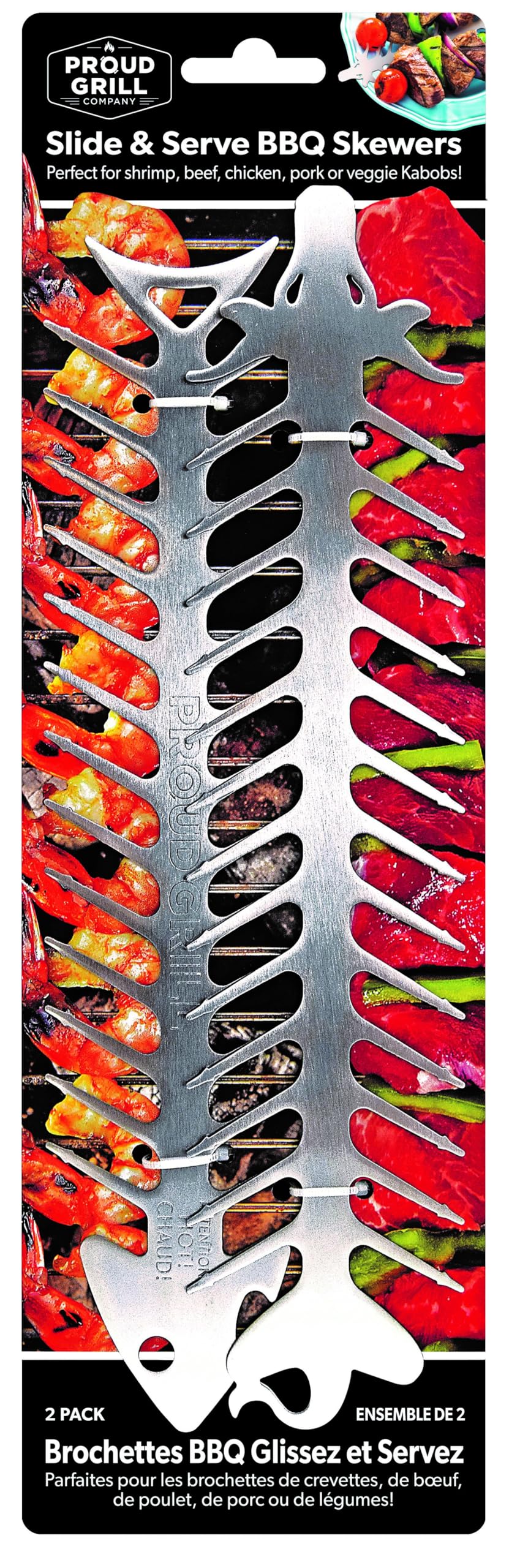 Proud Grill BBQ Skewers packaged for sale