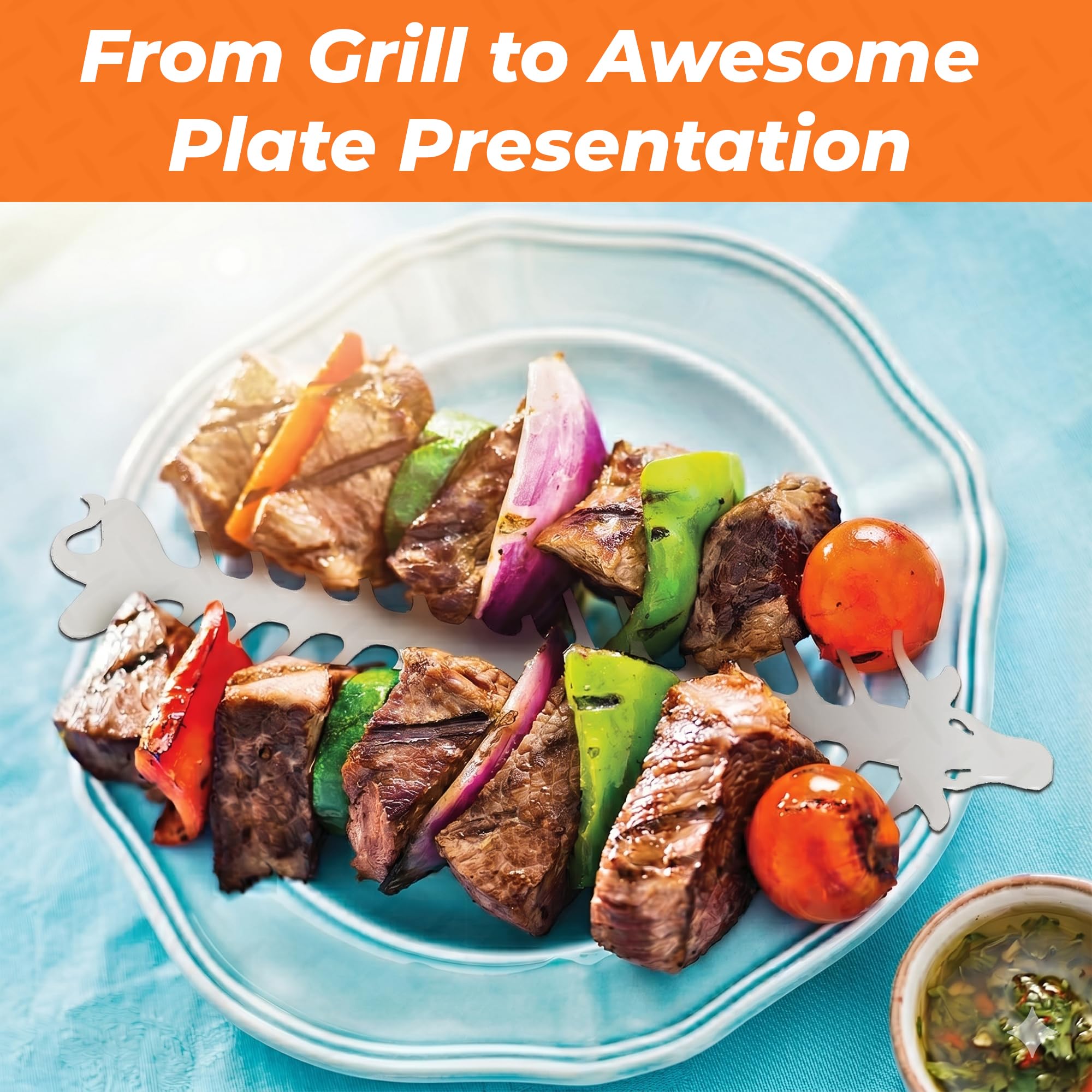 Proud Grill BBQ Skewers stacked for storage