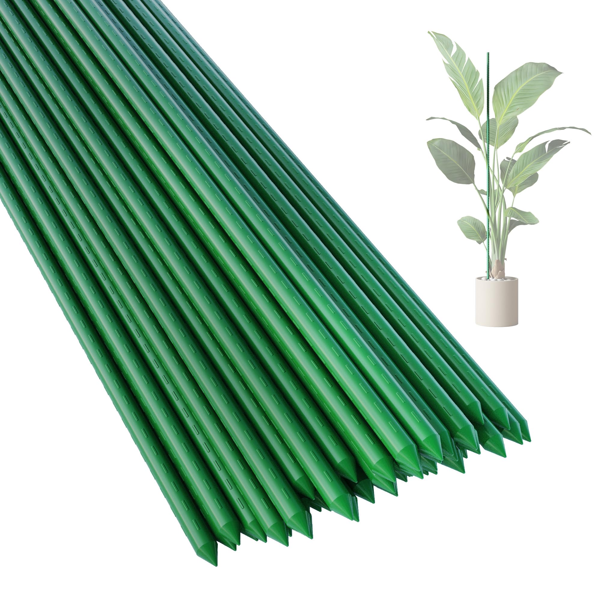 PROWORX 36 Inch garden stakes 50 pack front view