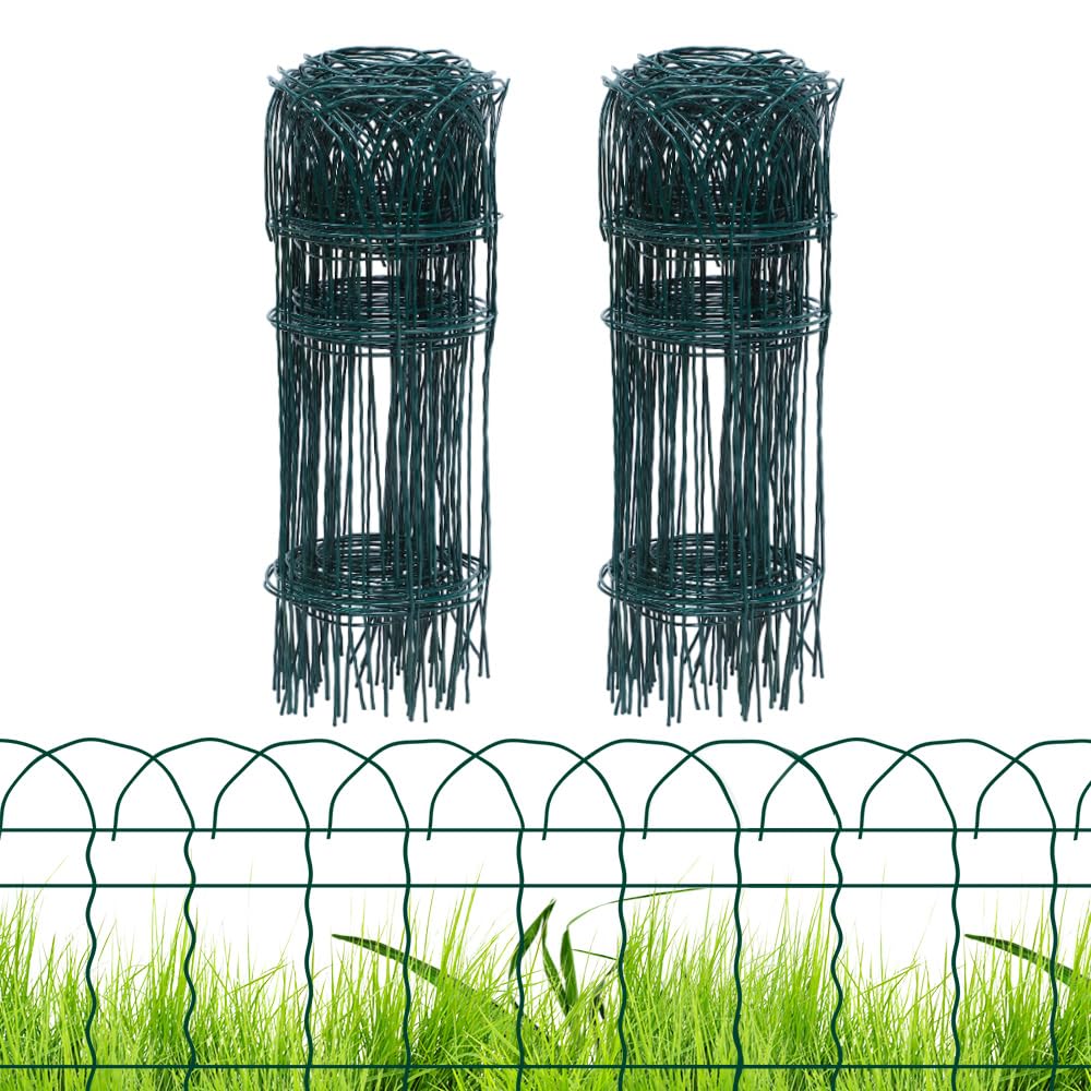 PROWORX Green Garden Fence Border front view
