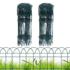 PROWORX Green Garden Fence Border front view