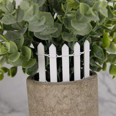 Prsildan Miniature Fairy Garden Fence - in a fairy garden setting