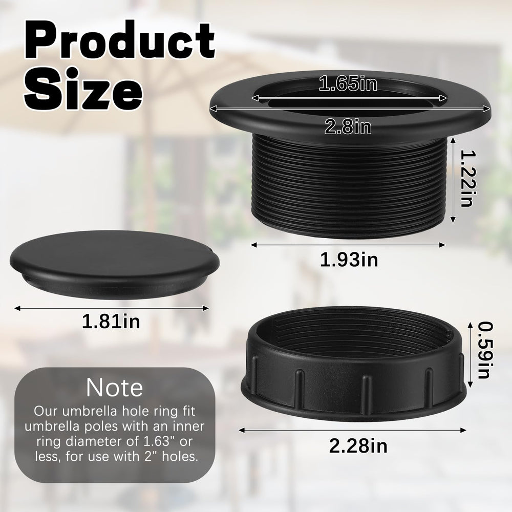 Prudiut umbrella hole ring cap set showing packaging