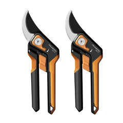 PrunePro 2 Pack Pruning Shears with orange handles and stainless steel blades