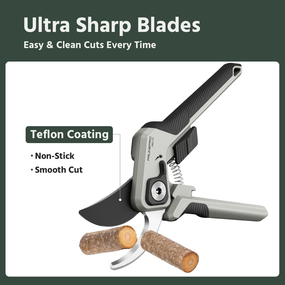 PrunePro Bypass Hand Pruner showing adjustable handle span