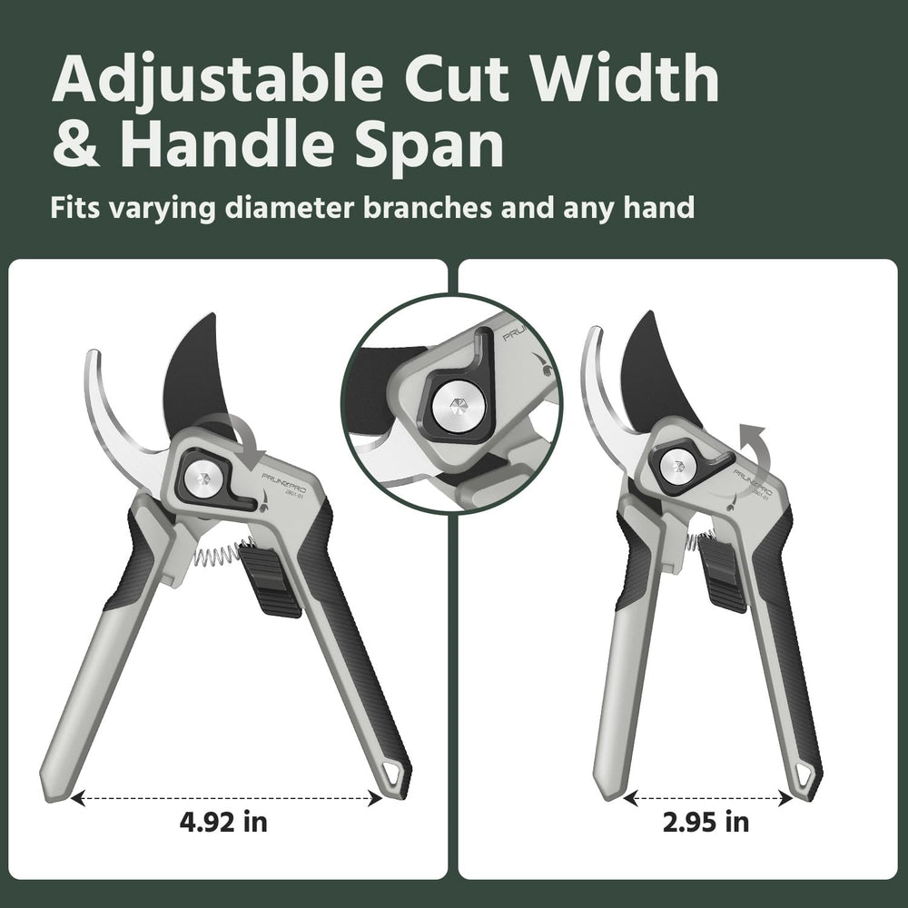 PrunePro Bypass Hand Pruner with safety lock engaged