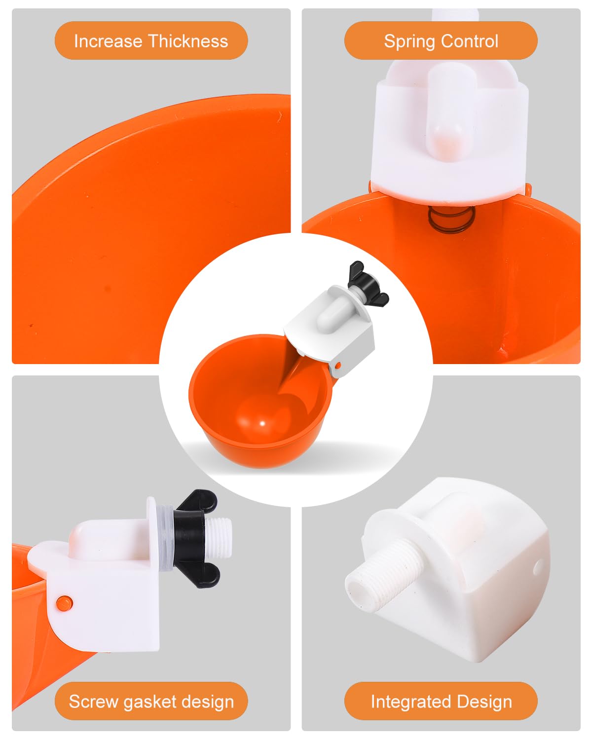 psarnuk Chicken Waterer Cup in a backyard chicken coop