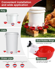psarnuk Chicken Waterer Cup in a poultry setup