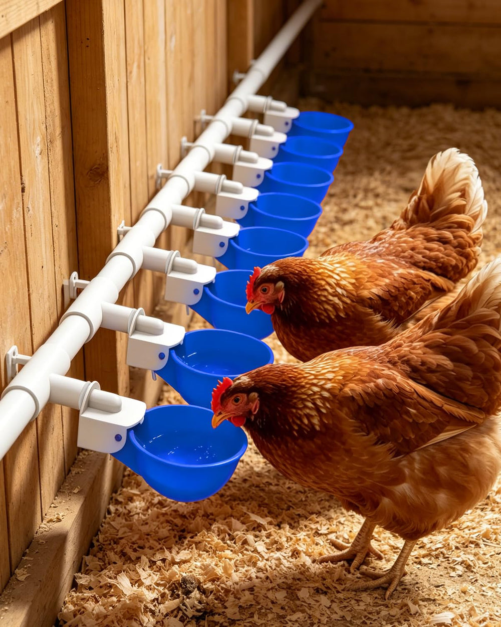 psarnuk Chicken Waterer Cup showing 1/8" NPT threaded design