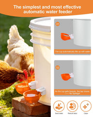 psarnuk Chicken Waterer Cup with drill bit included
