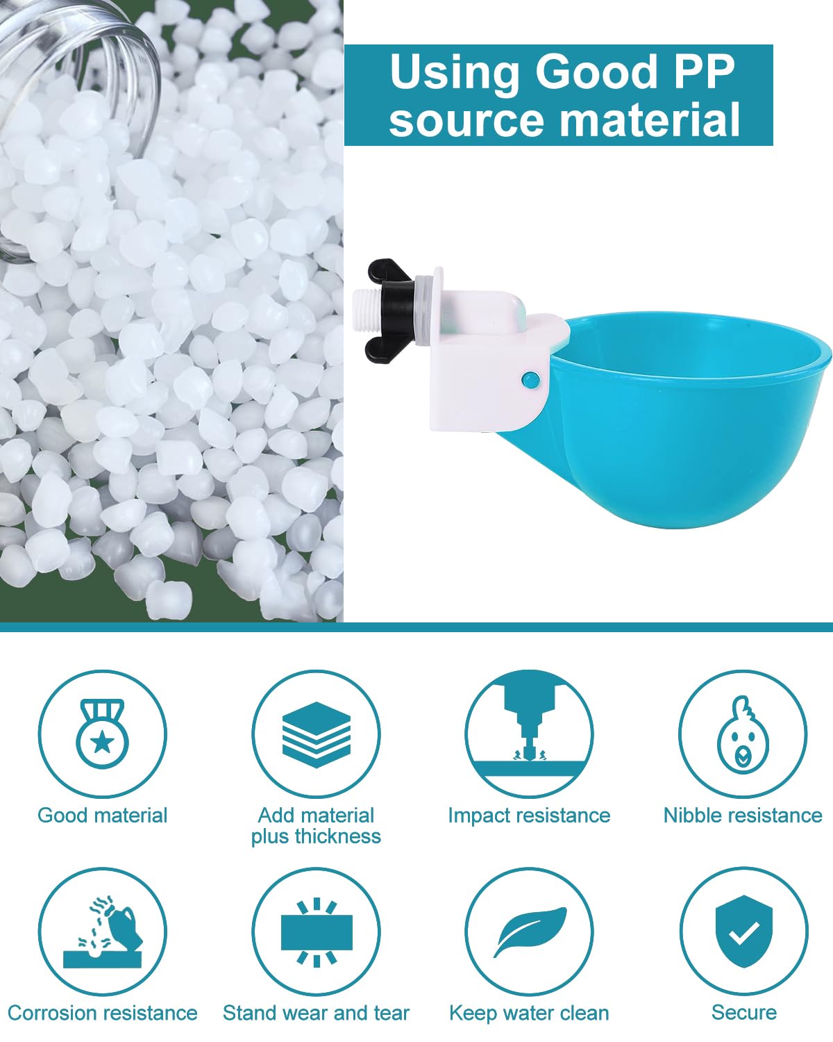 psarnuk Chicken Waterer Cups installation drill bit included