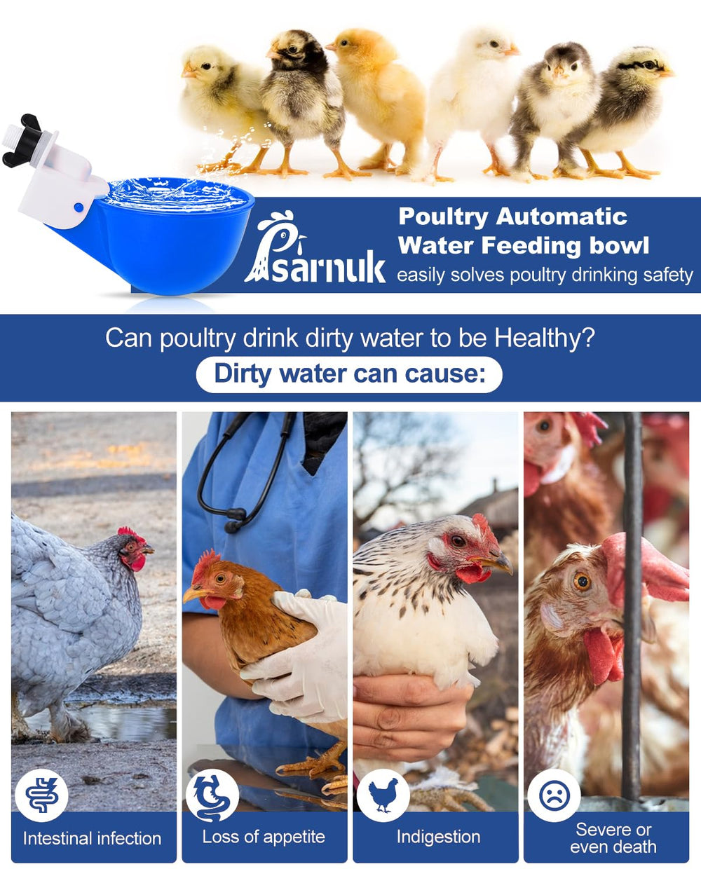 psarnuk Chicken Waterer Cups installation kit including drill bit