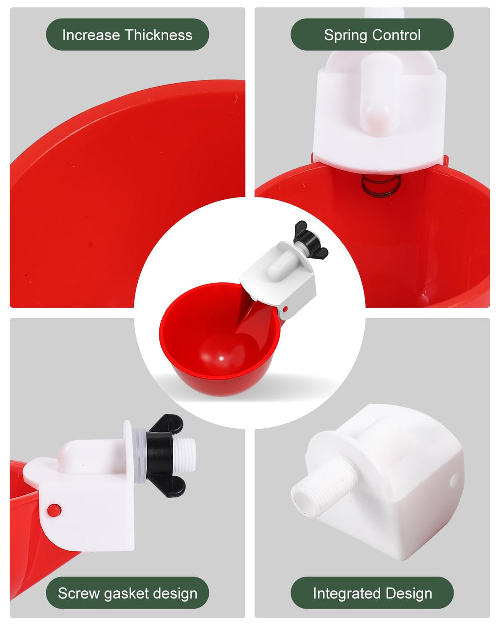 psarnuk Chicken Waterer Cups with drill bit components