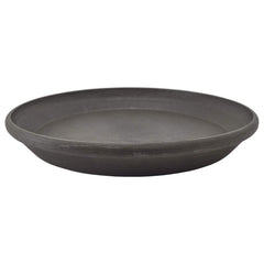 PSW Pot Collection 12-inch dark charcoal plant saucer front view