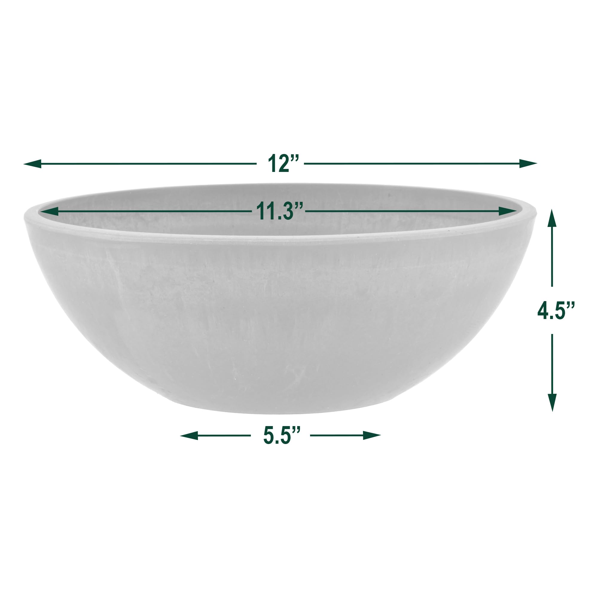 PSW Pot Collection 12-inch low bowl planter packaging