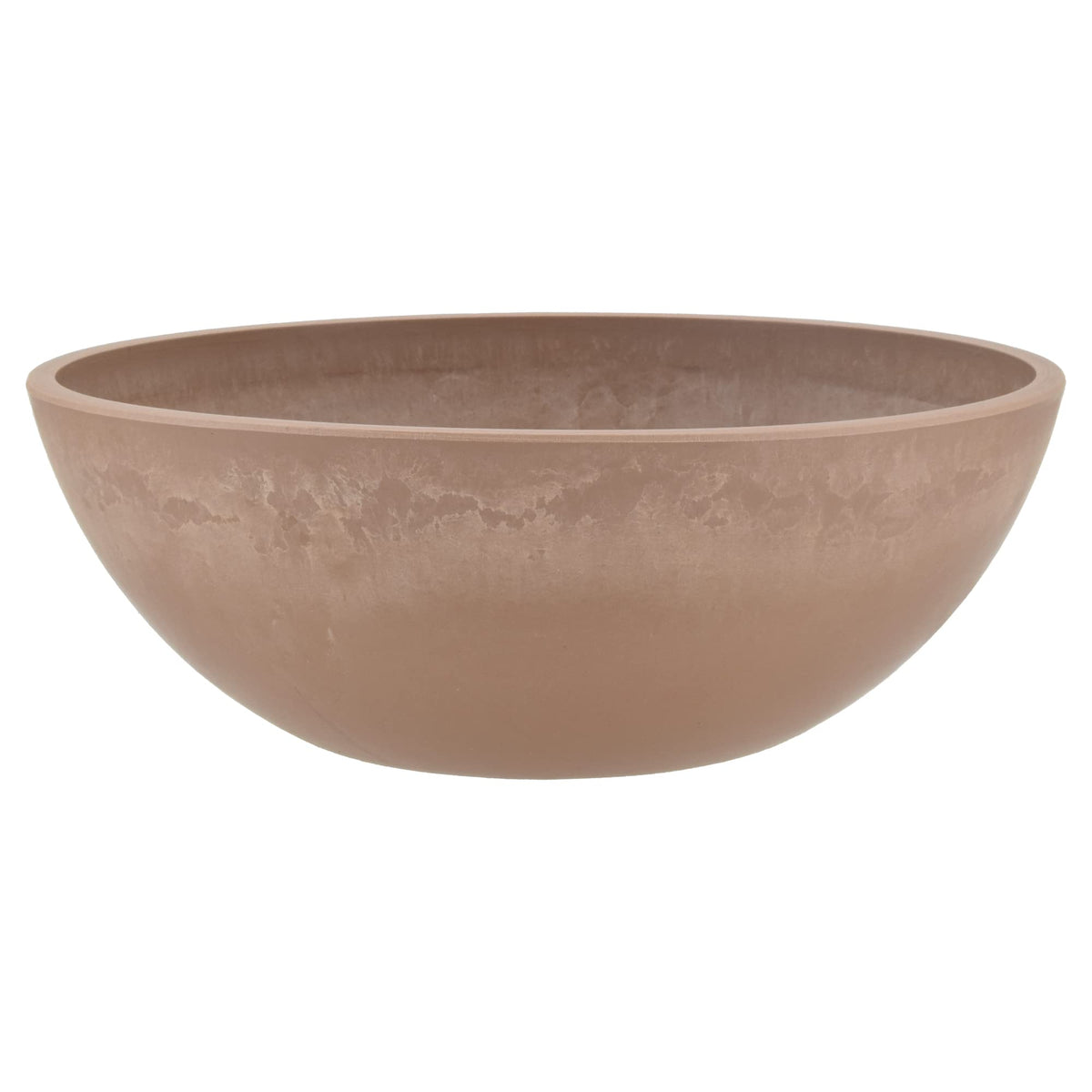 PSW Pot Collection 12-inch taupe low bowl planter front view