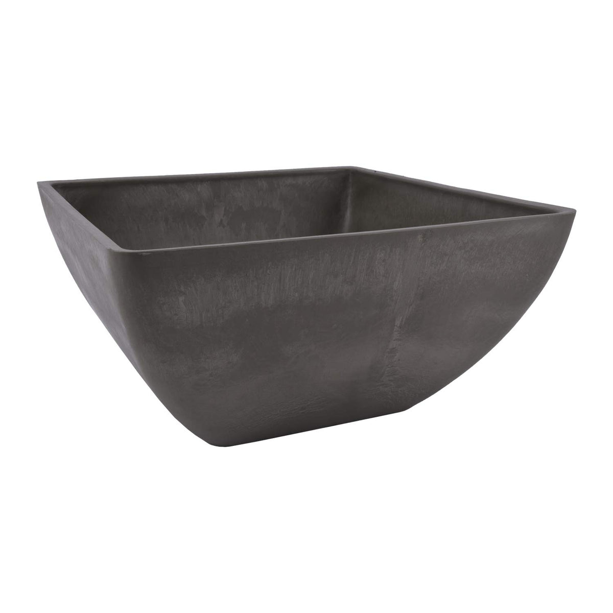 PSW Pot Collection 12x6 inch Dark Charcoal Square Planter front view