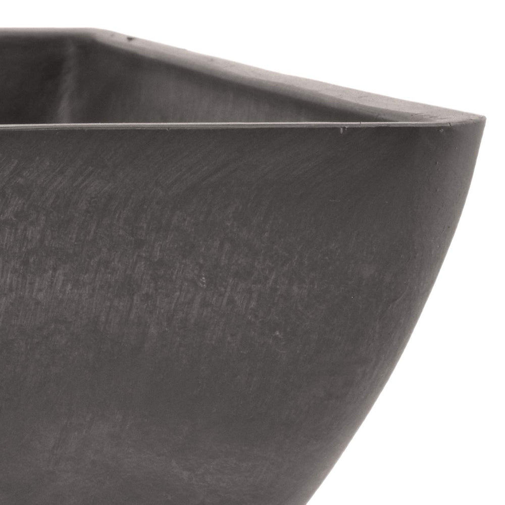 PSW Pot Collection 12x6 inch Dark Charcoal Square Planter side view
