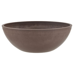 PSW Pot Collection chocolate 8-inch shallow garden bowl planter front view