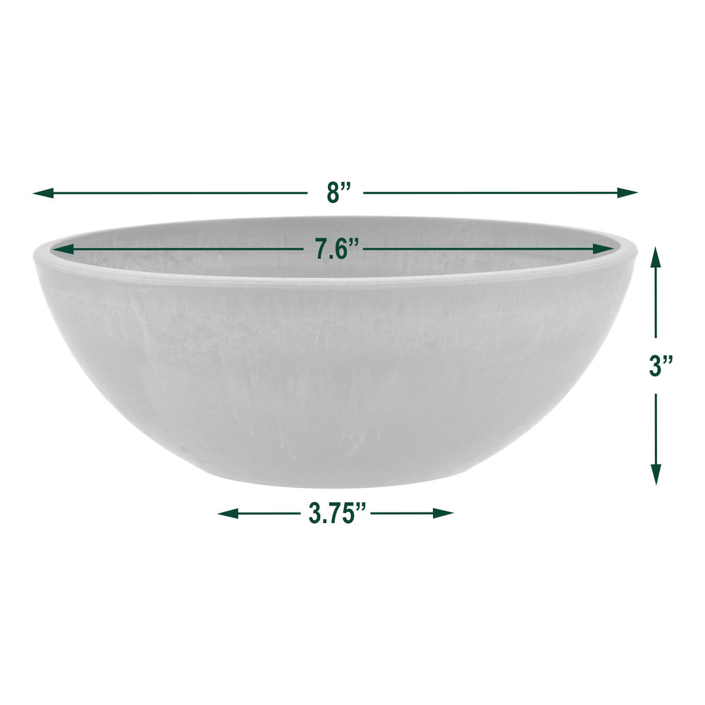 PSW Pot Collection shallow garden bowl planter with optional drainage holes
