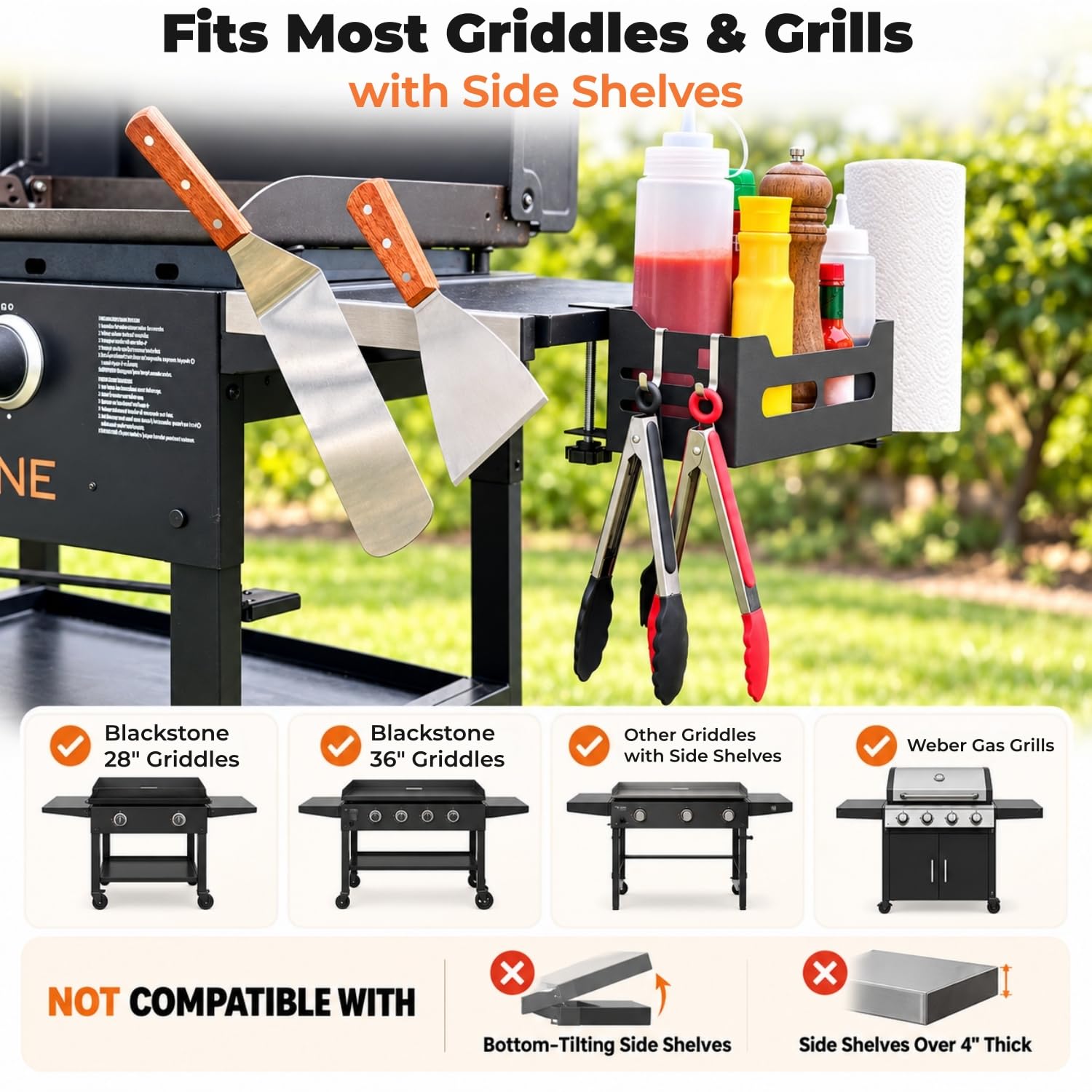 PTALSEAW Griddle Caddy with all included accessories