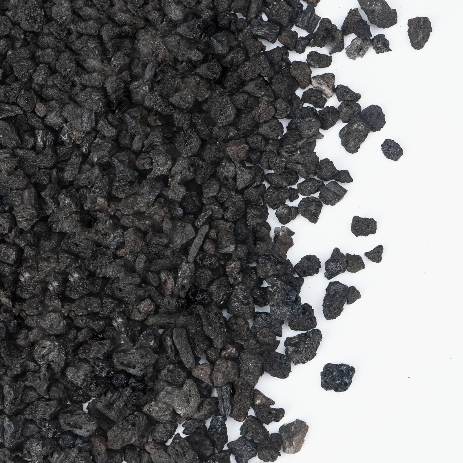Pulovin 5 lbs black lava rocks in packaging