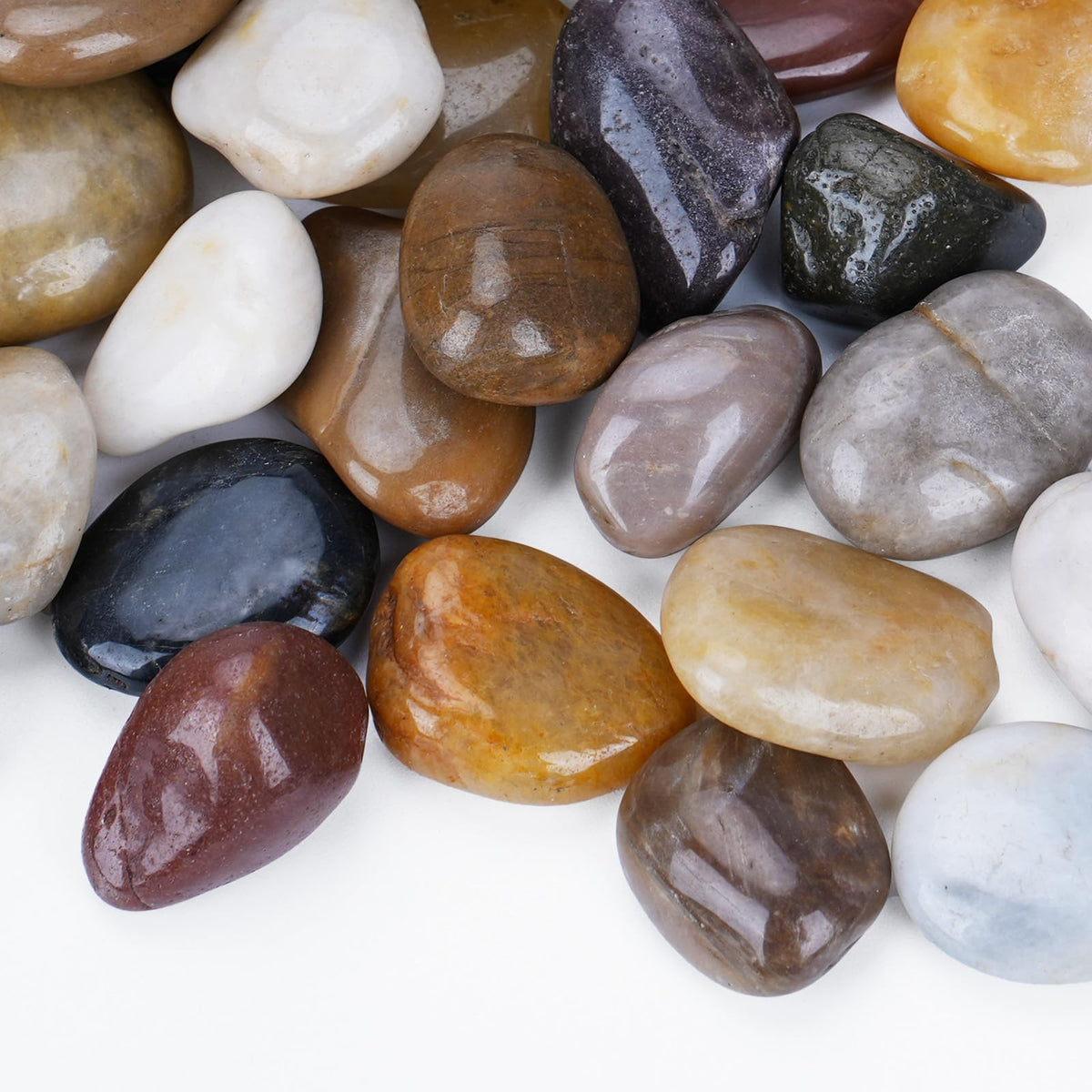 Pulovin Decorative Stones front view showcasing mixed colours