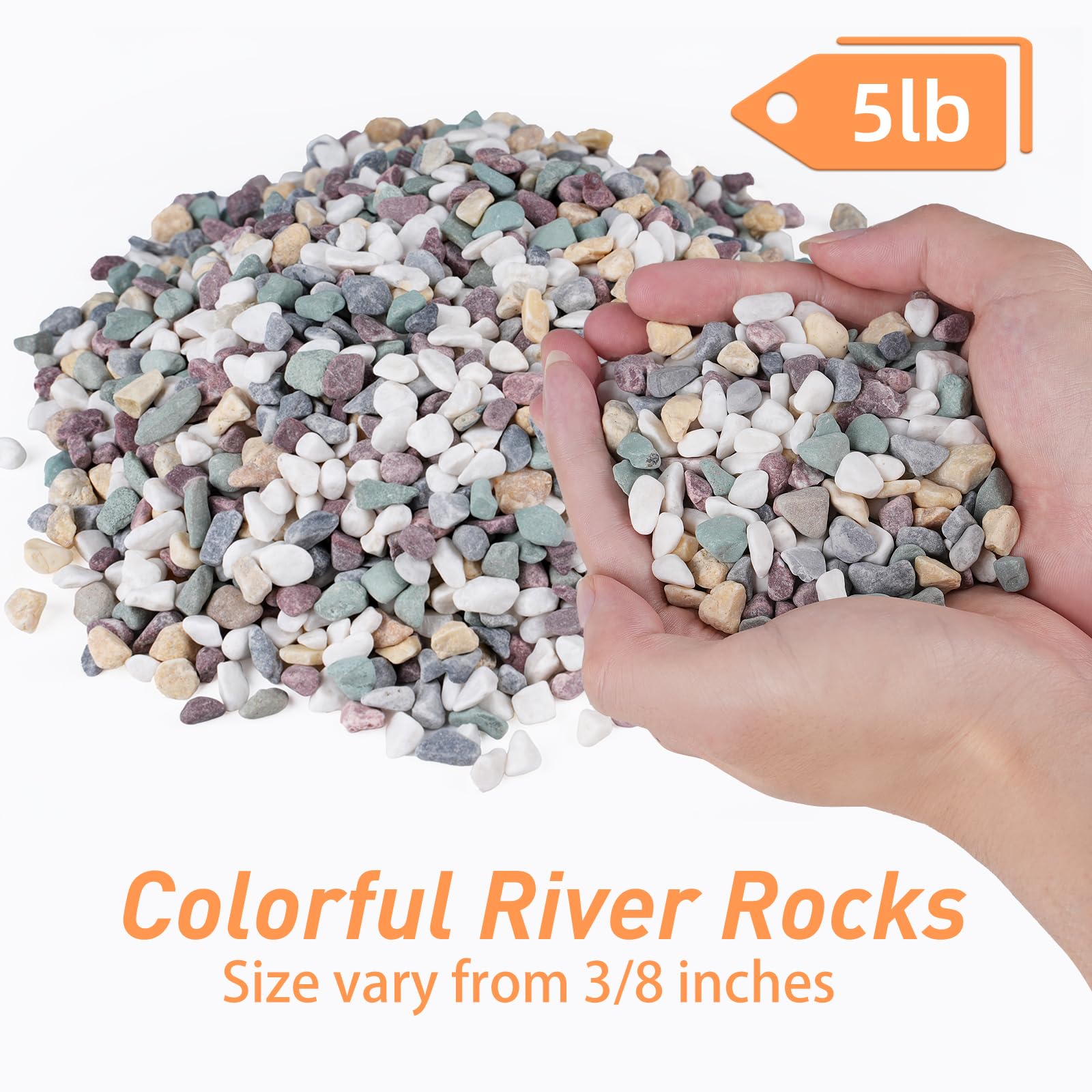 Pulovin pea gravel in glass jar for decoration