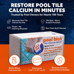 Pumice stone floating in pool water