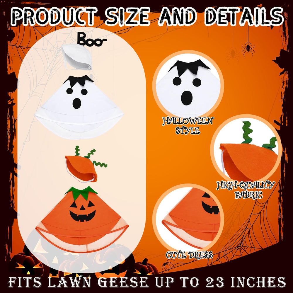 Pumpkin porch goose outfit featuring pumpkin lantern design