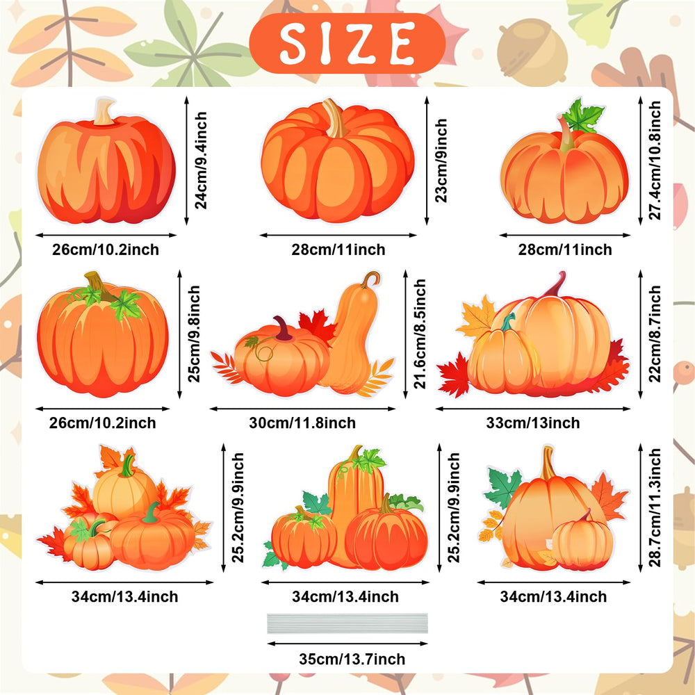 Pumpkin yard sign with stakes displayed in garden
