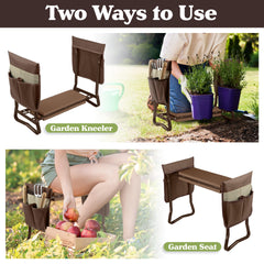 Pure Garden Garden Kneeler and Seat in use while gardening