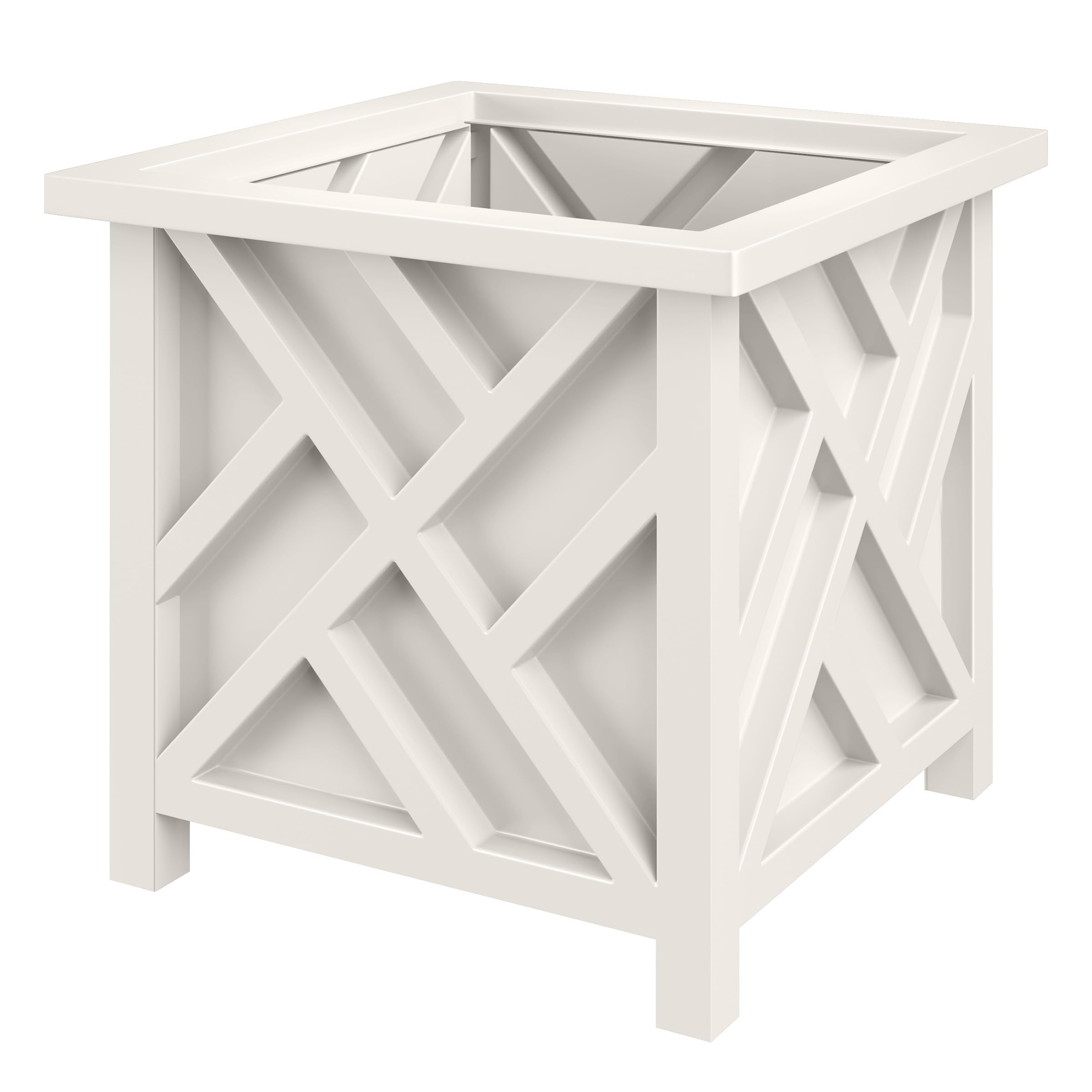 Pure Garden Lattice Design Outdoor Planter Box front view