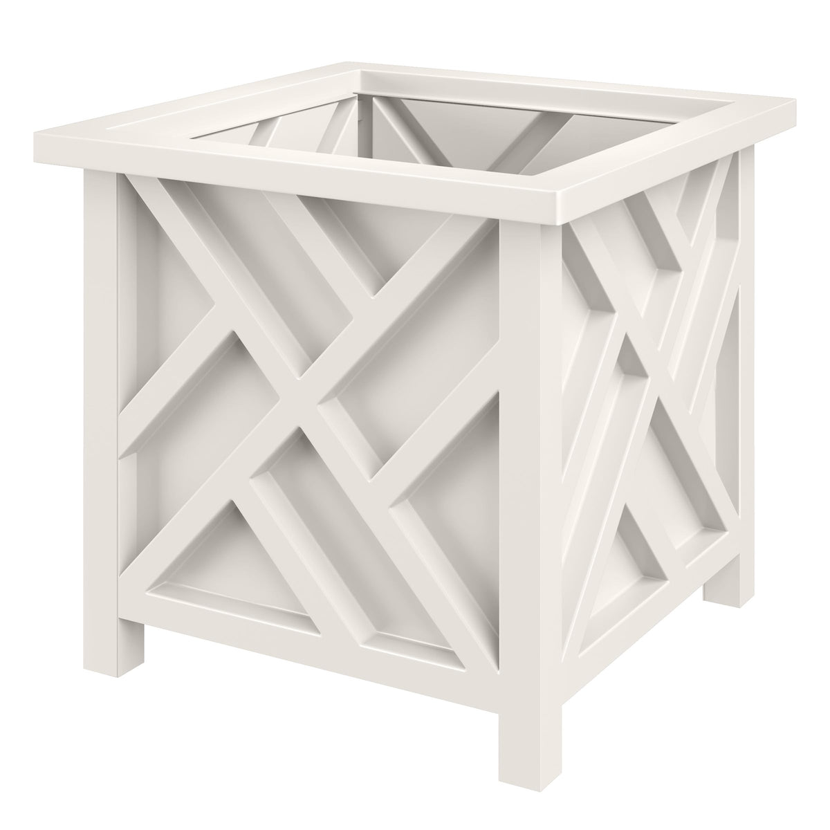 Pure Garden Lattice Design Outdoor Planter Box front view