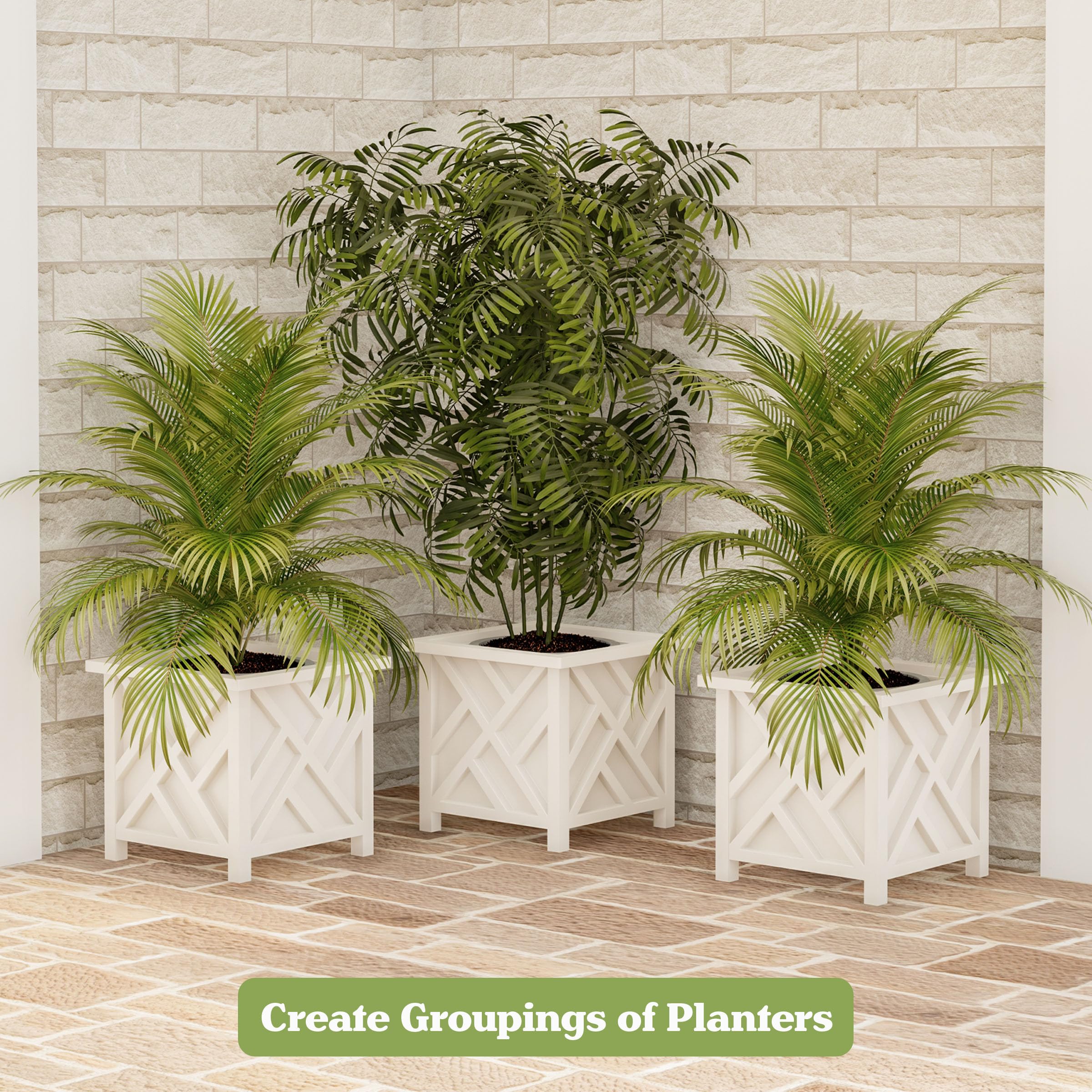 Pure Garden planter box with decorative flowers