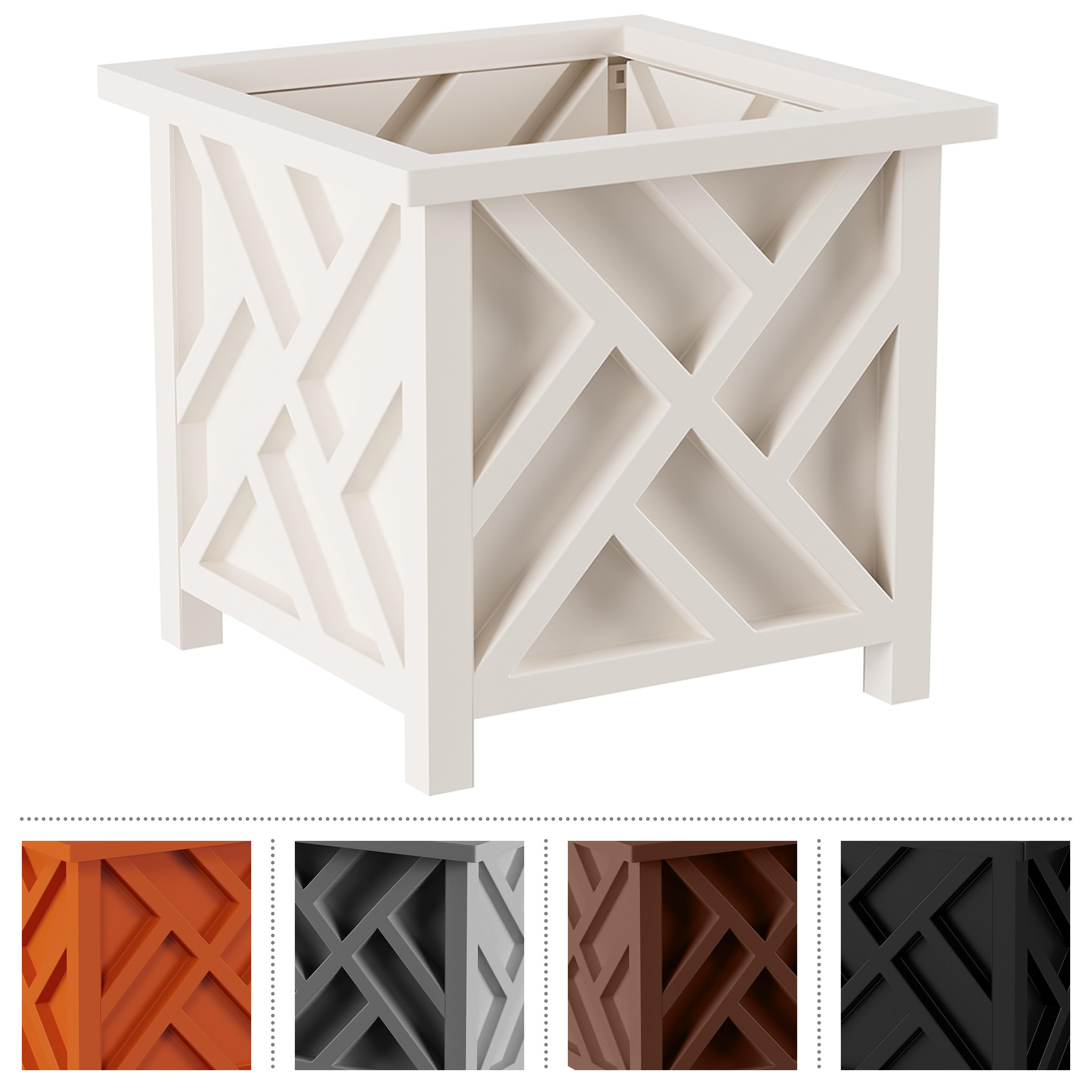 Pure Garden planter displayed on a patio with plants