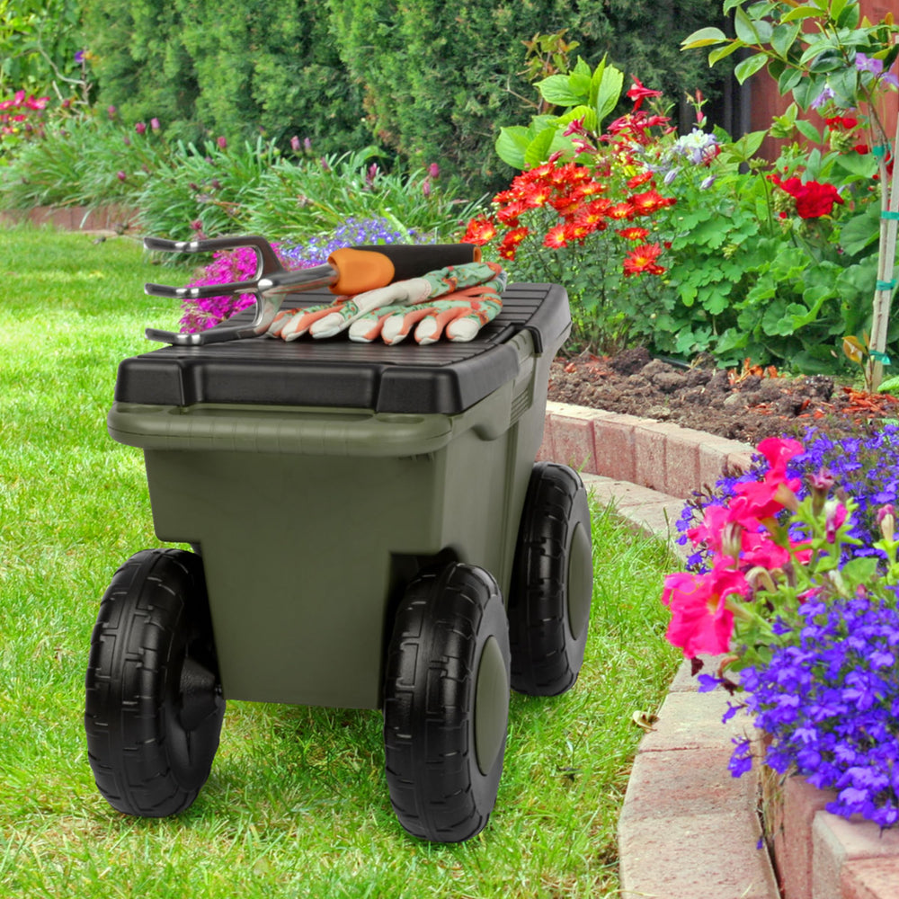 Pure Garden Rolling Garden Cart dimensions and specifications
