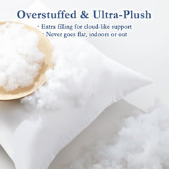 puredown outdoor pillow insert plush filling close-up