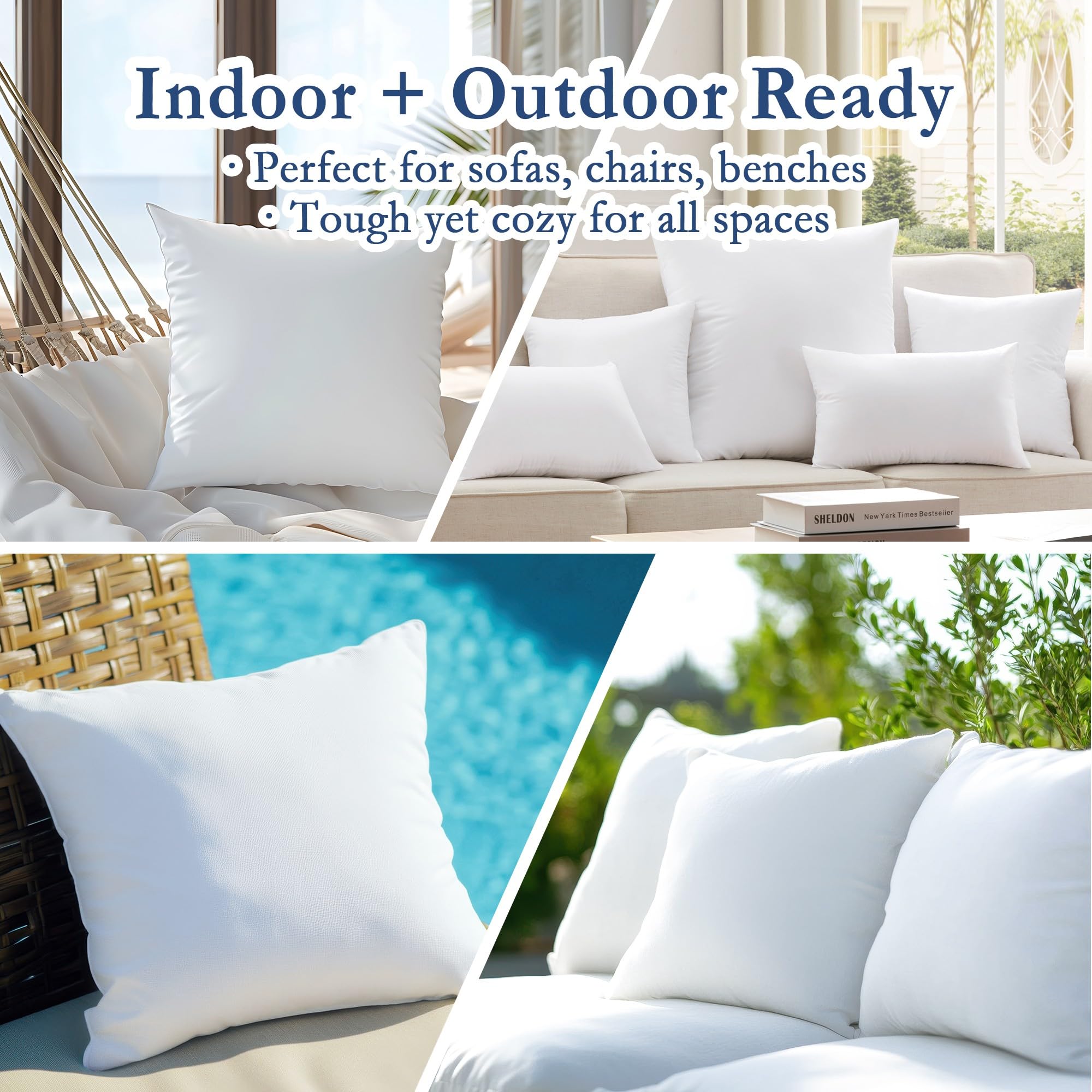 puredown outdoor pillow inserts with patio furniture