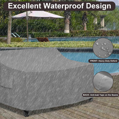 PureFit Outdoor Couch Cover 2-Seater Grey in storage bag