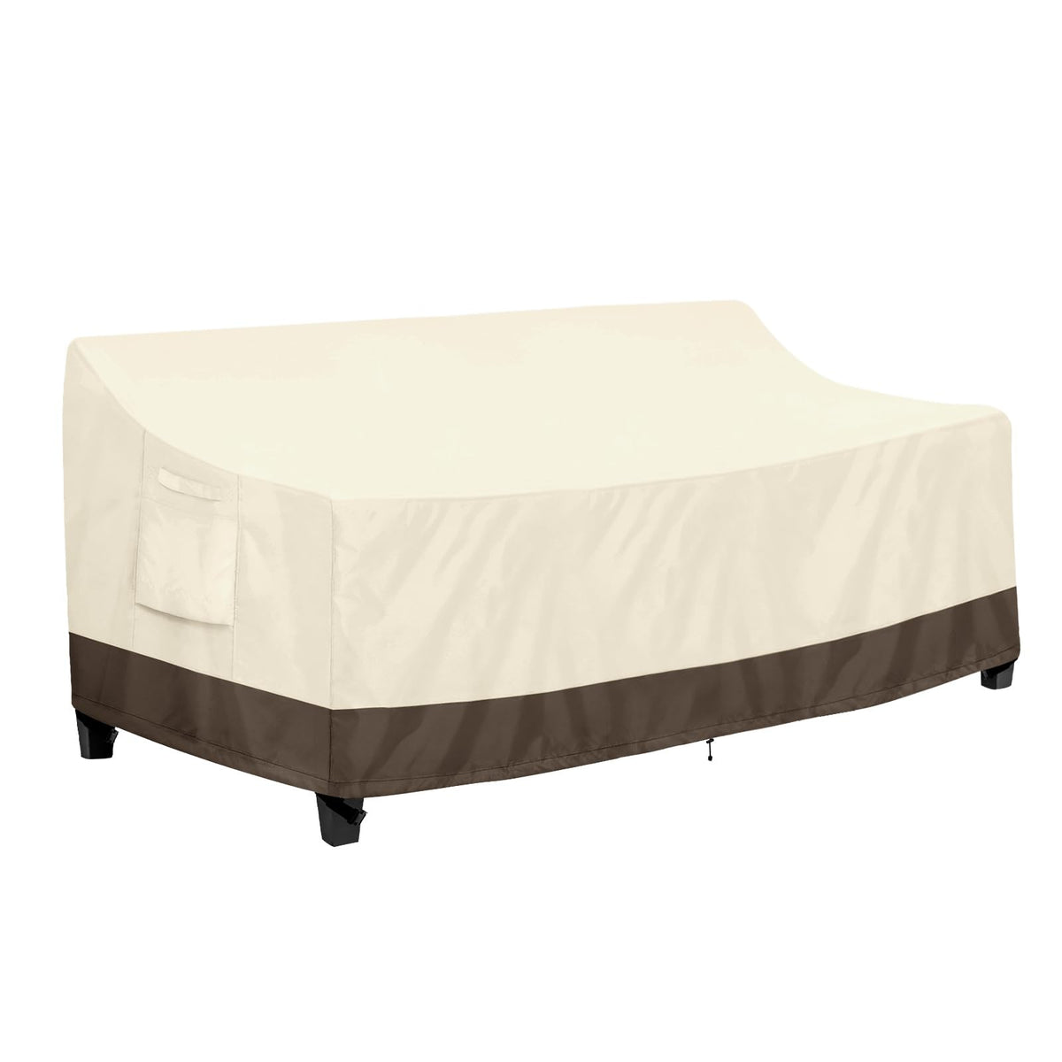 PureFit Outdoor Couch Cover 3-Seater Beige/Brown front view