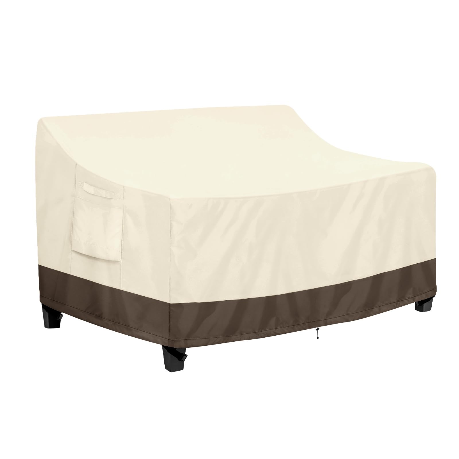PureFit Outdoor Couch Cover beige model front view